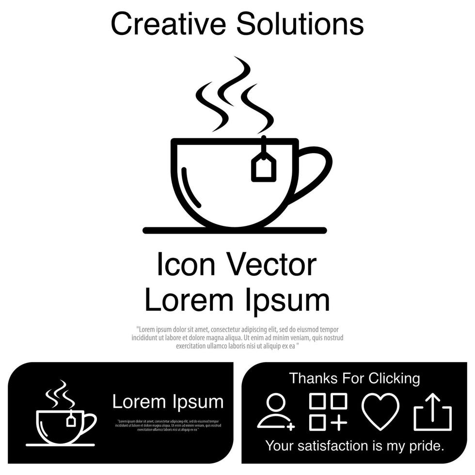 icône de tasse de thé eps 10 vecteur