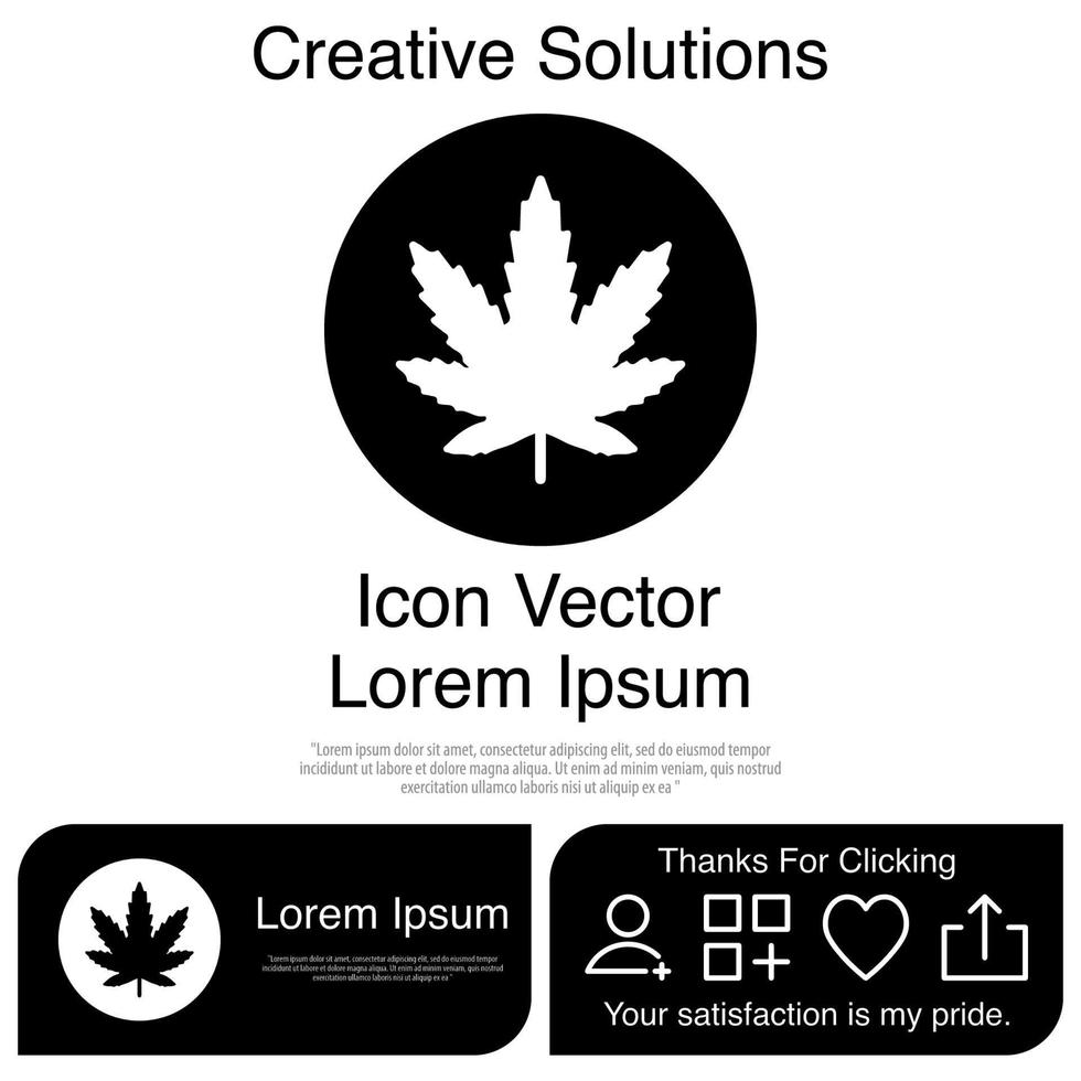 icône de marijuana eps 10 vecteur