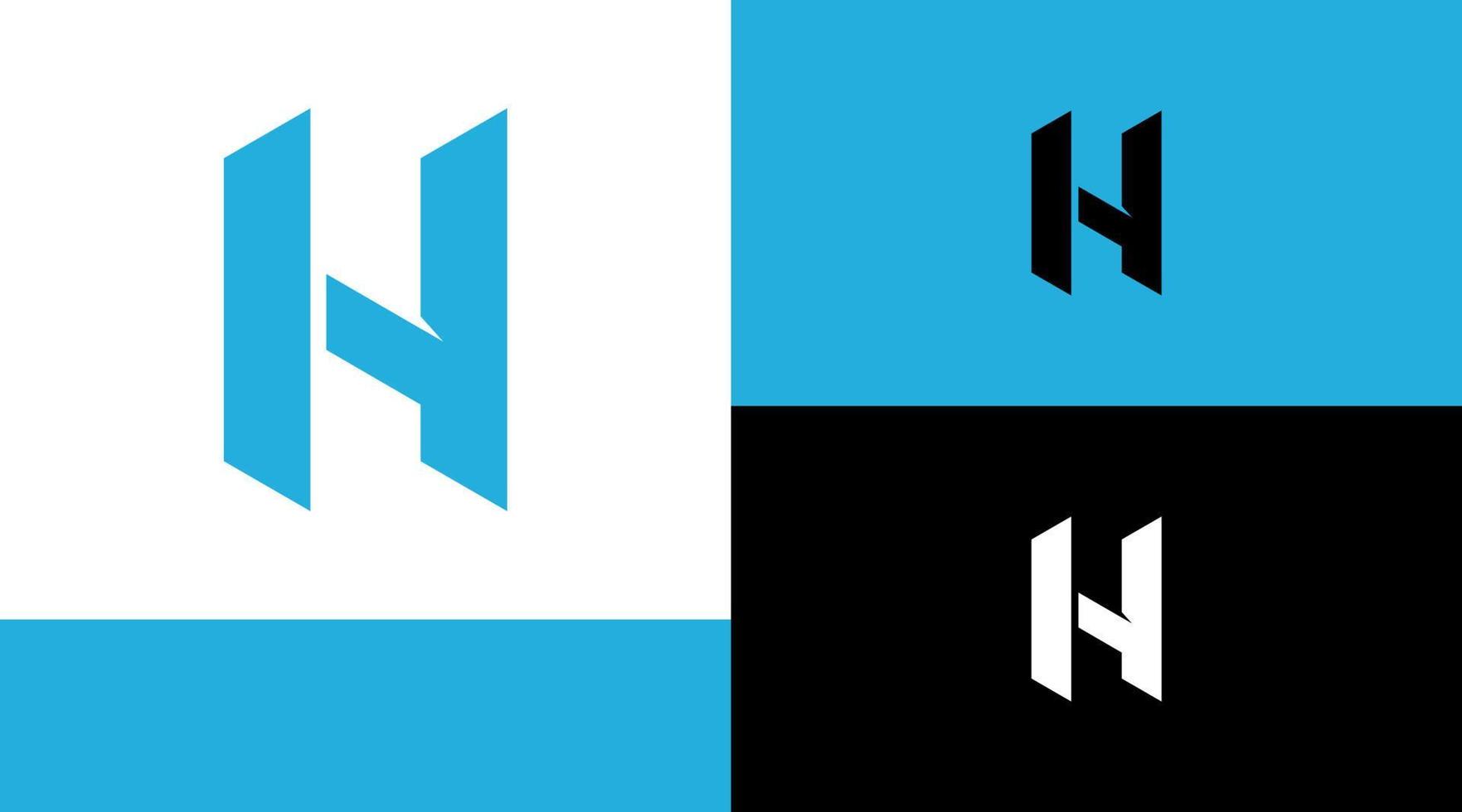 concept de conception de logo monogramme h vecteur