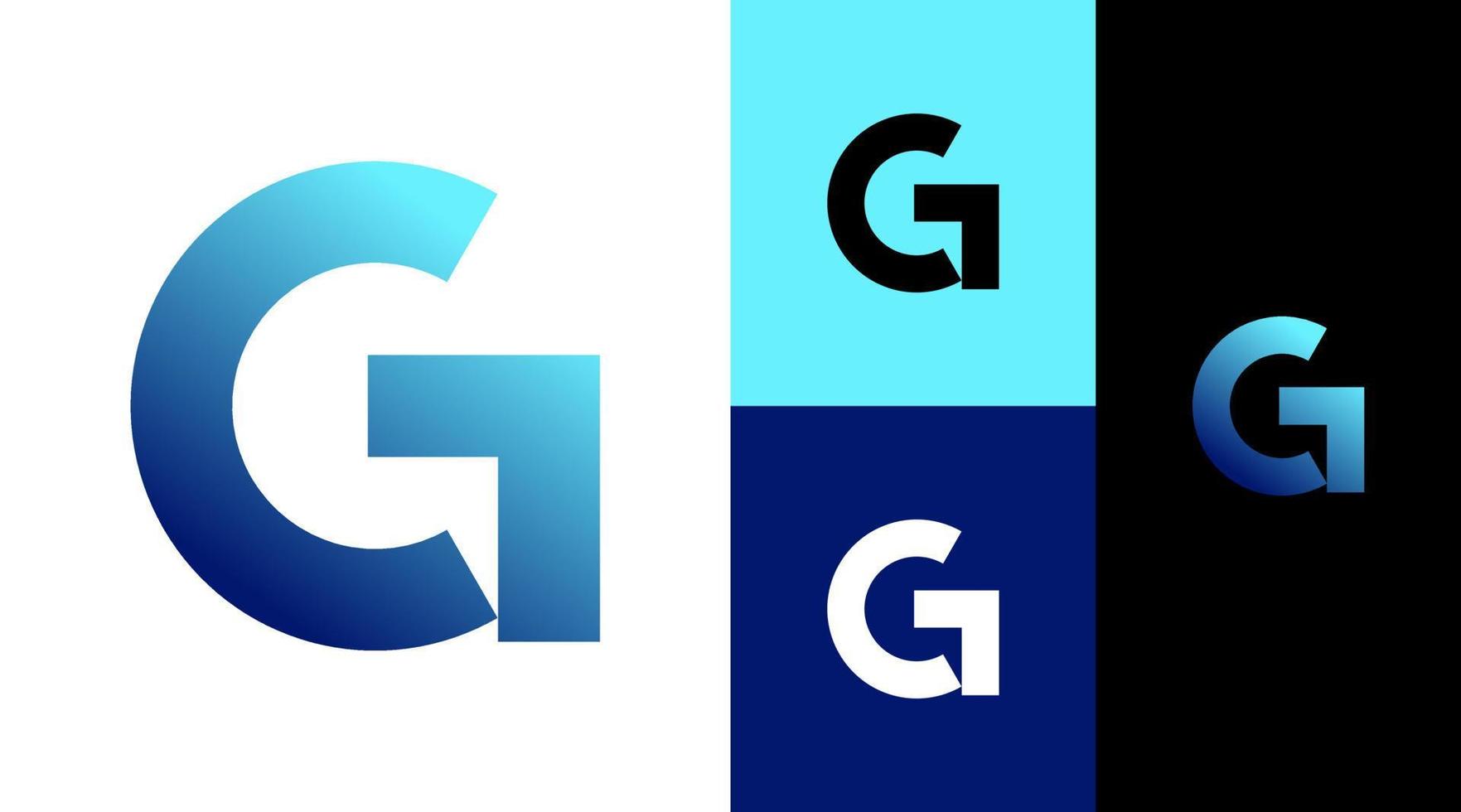 concept de conception de logo monogramme g vecteur