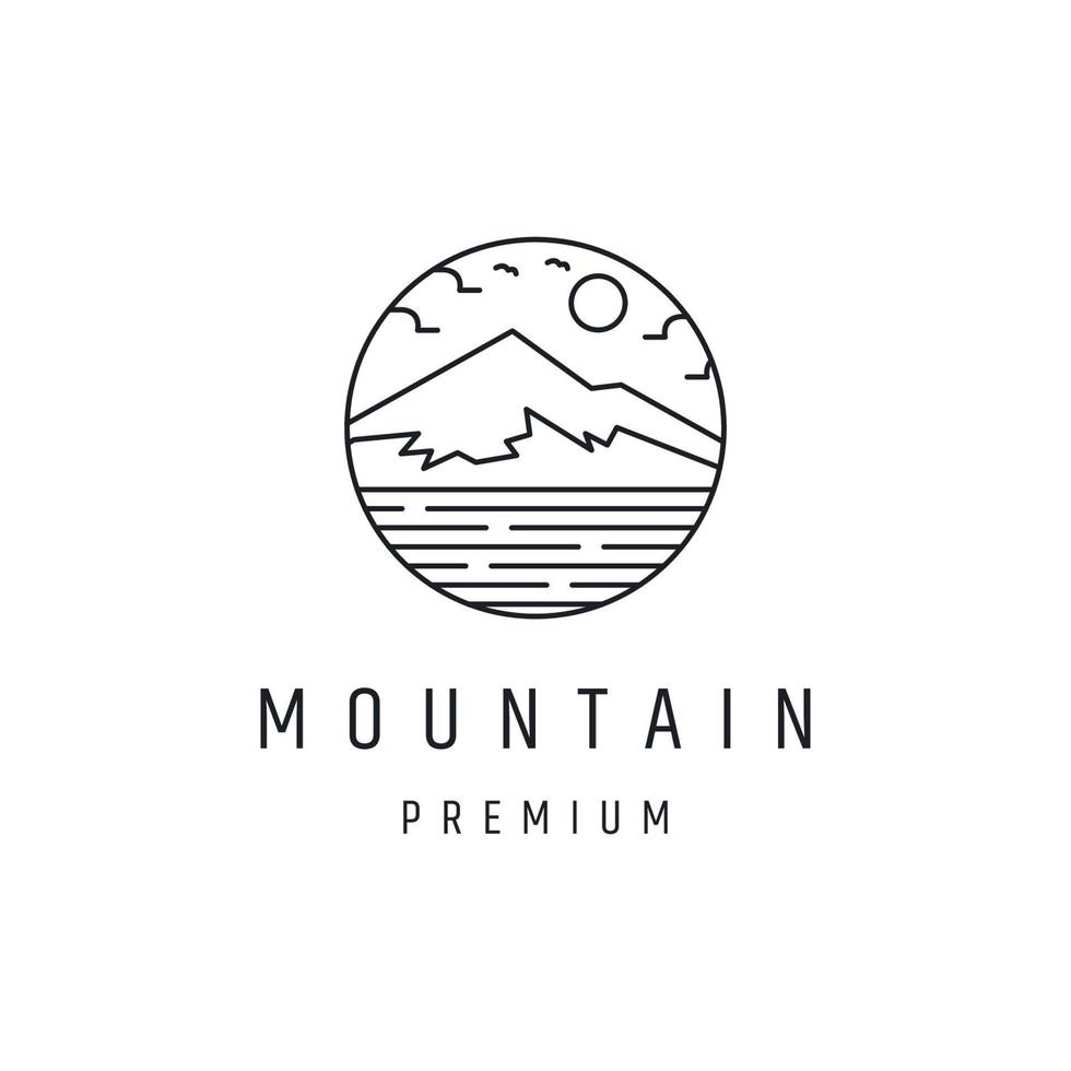 modèle de conception d'icône de logo de montagne illustration vectorielle vecteur