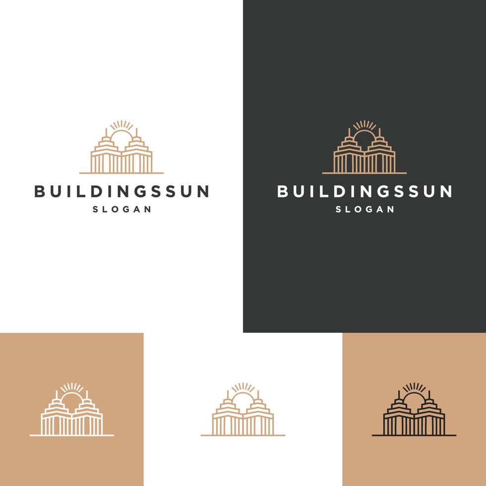 bâtiment logo icône modèle de conception illustration vectorielle vecteur