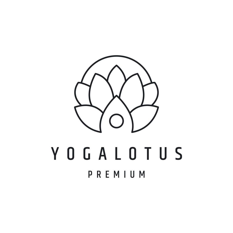 illustration vectorielle de modèle de conception d'icône de logo de lotus de yoga vecteur
