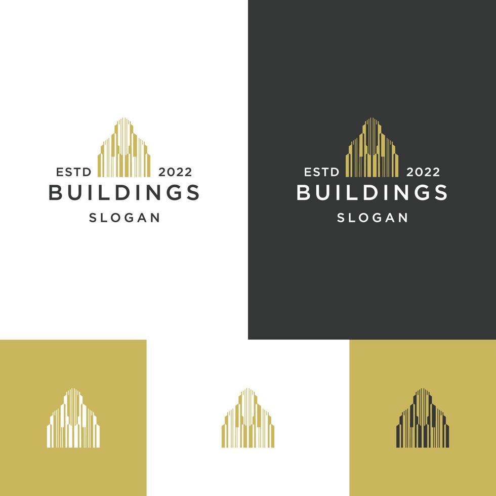 modèle de conception d'icône de logo de bâtiments vecteur