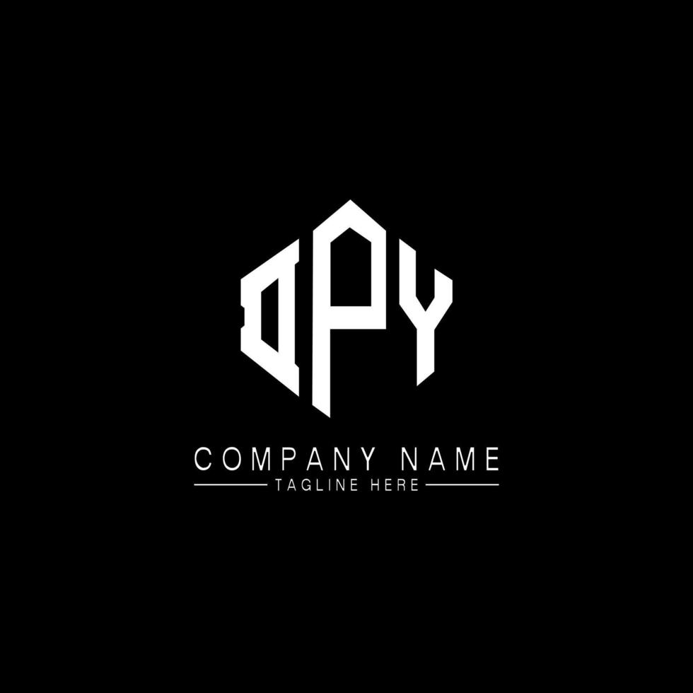 création de logo de lettre dpy avec forme de polygone. création de logo en forme de polygone et de cube dpy. modèle de logo vectoriel hexagone dpy couleurs blanches et noires. monogramme dpy, logo d'entreprise et immobilier.