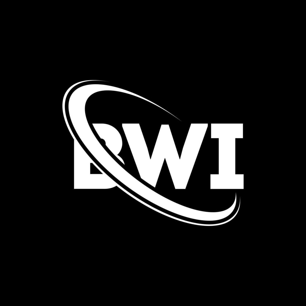 logo bwi. lettre bwi. création de logo de lettre bwi. initiales logo bwi liées avec un cercle et un logo monogramme majuscule. typographie bwi pour la technologie, les affaires et la marque immobilière. vecteur