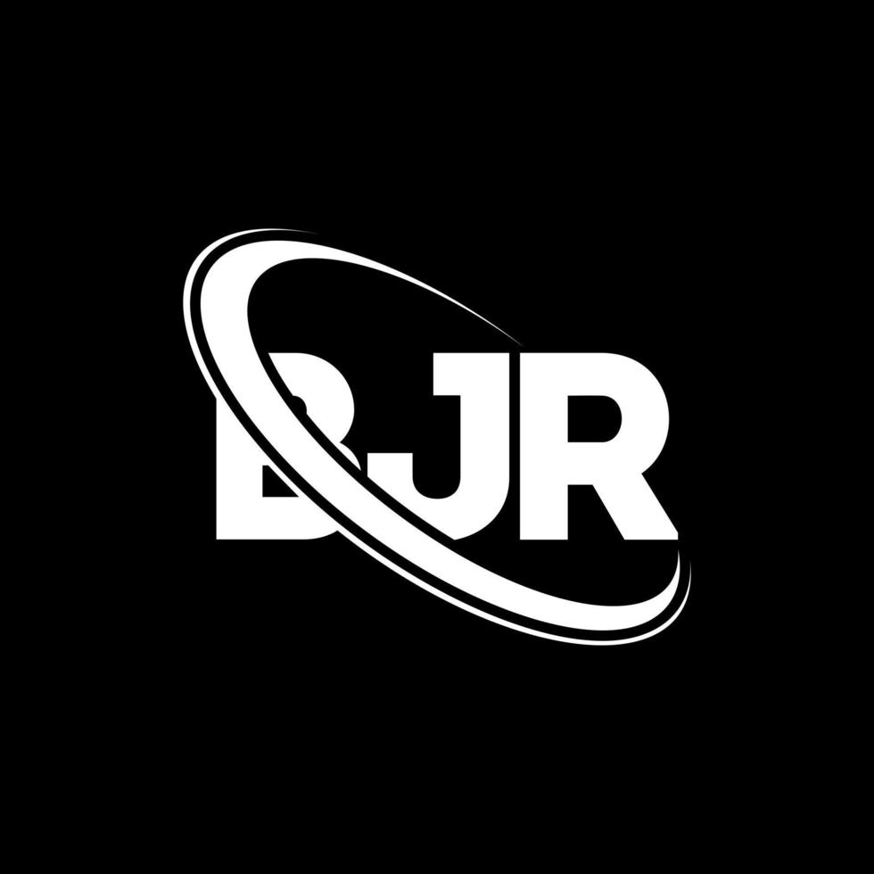 logo bjr. lettre bjr. création de logo de lettre bjr. initiales logo bjr liées avec un cercle et un logo monogramme majuscule. typographie bjr pour la marque technologique, commerciale et immobilière. vecteur
