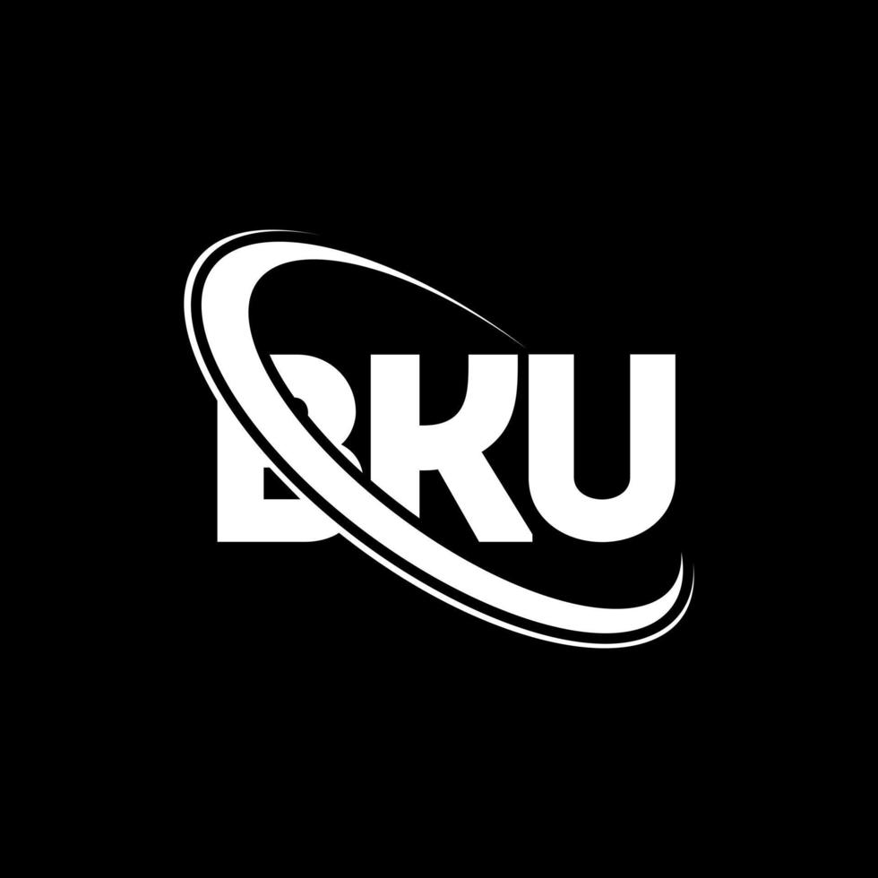 logo bku. bku lettre. création de logo de lettre bku. initiales logo bku liées avec un cercle et un logo monogramme majuscule. typographie bku pour la technologie, les affaires et la marque immobilière. vecteur