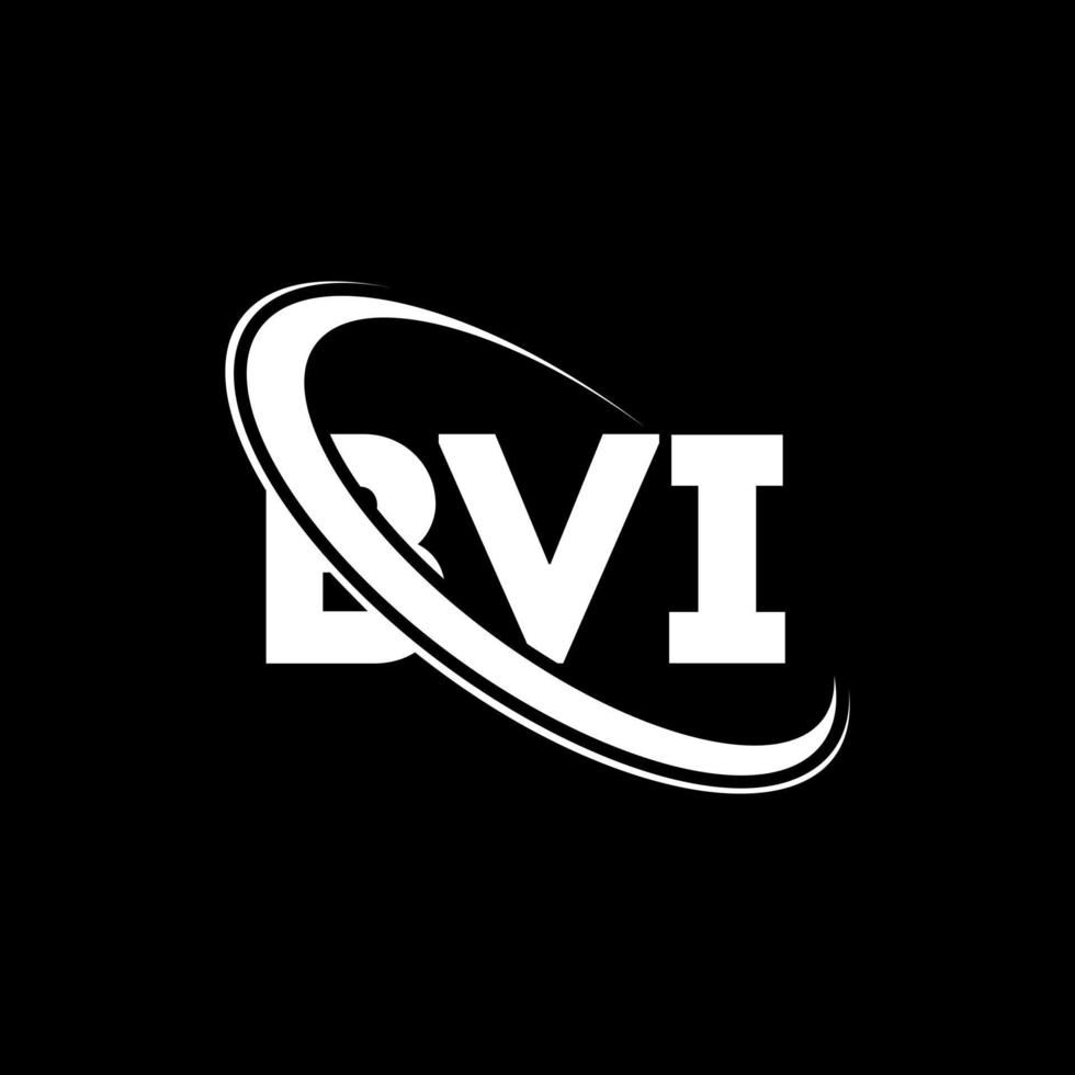 logo bvi. bvi lettre. création de logo de lettre bvi. initiales logo bvi liées avec un cercle et un logo monogramme majuscule. typographie bvi pour la marque technologique, commerciale et immobilière. vecteur