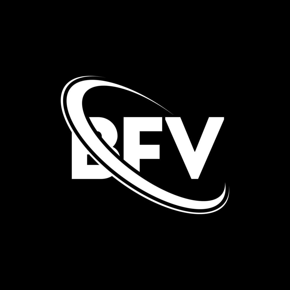 logo bfv. lettre bfv. création de logo de lettre bfv. initiales bfv logo lié avec cercle et logo monogramme majuscule. typographie bfv pour la technologie, les affaires et la marque immobilière. vecteur