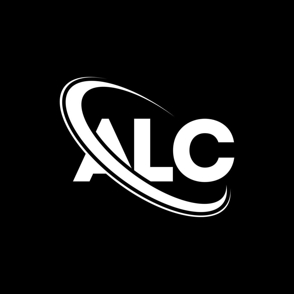 logo alc. lettre alc. création de logo de lettre alc. initiales logo alc liées avec un cercle et un logo monogramme majuscule. typographie alc pour la technologie, les affaires et la marque immobilière. vecteur