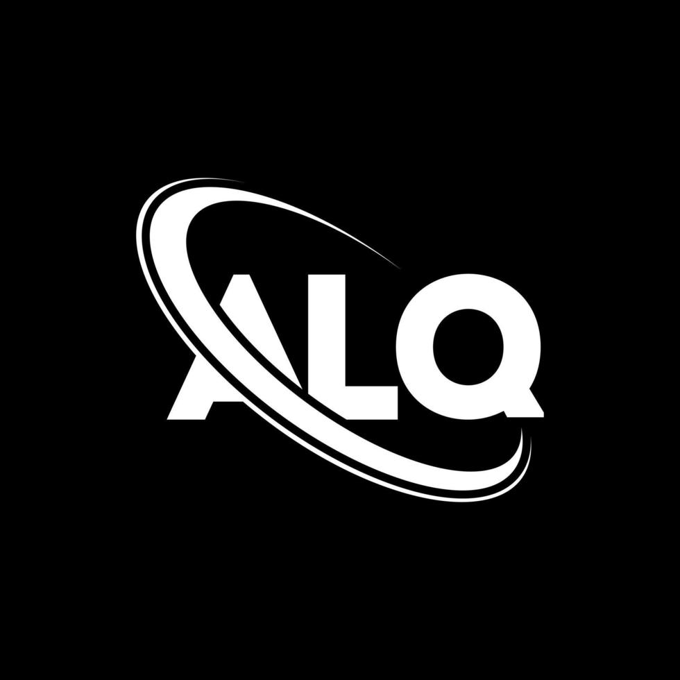 logo alq. lettre alq. création de logo de lettre alq. initiales logo alq liées avec un cercle et un logo monogramme majuscule. typographie alq pour la technologie, les affaires et la marque immobilière. vecteur