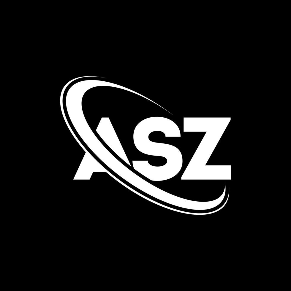 logo asz. lettre asz. création de logo de lettre asz. initiales logo asz liées avec un cercle et un logo monogramme majuscule. typographie asz pour la technologie, les affaires et la marque immobilière. vecteur