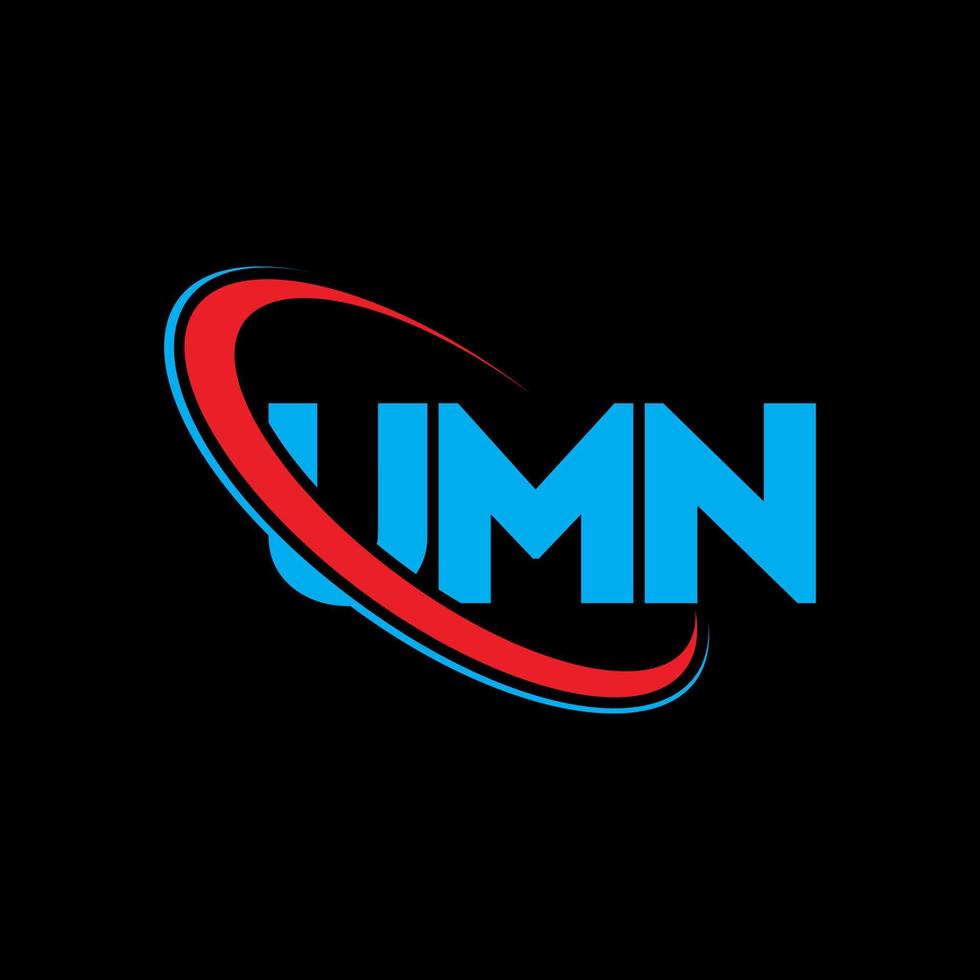 logo umn. lettre umn. création de logo de lettre umn. initiales logo umn liées avec un cercle et un logo monogramme majuscule. typographie umn pour la technologie, les affaires et la marque immobilière. vecteur