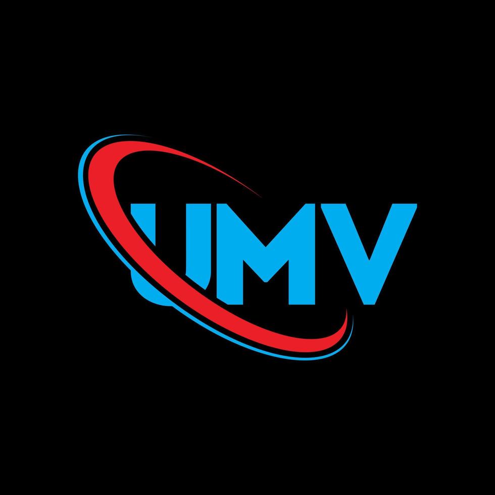 logo UMV. lettre umv. création de logo de lettre umv. initiales logo umv liées avec un cercle et un logo monogramme majuscule. typographie umv pour la technologie, les affaires et la marque immobilière. vecteur