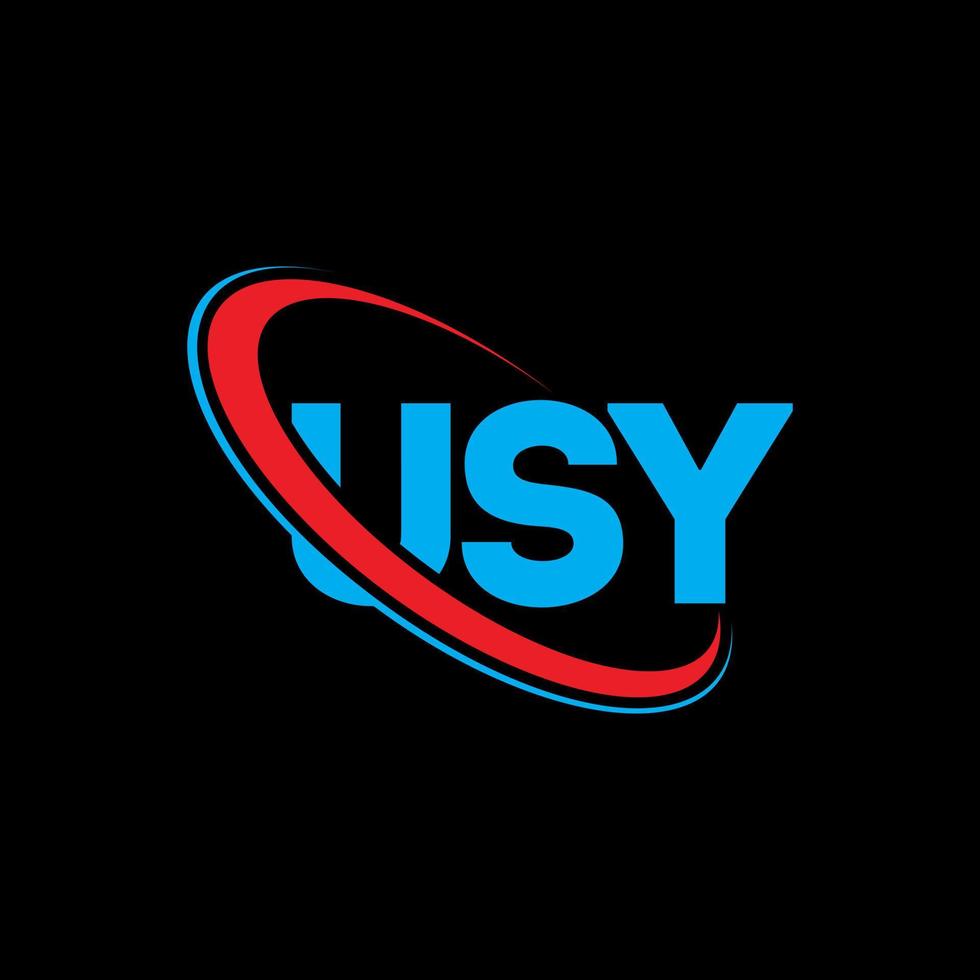 logo usé. lettre usy. création de logo de lettre usy. initiales usy logo liées avec un cercle et un logo monogramme majuscule. typographie usy pour la technologie, les affaires et la marque immobilière. vecteur