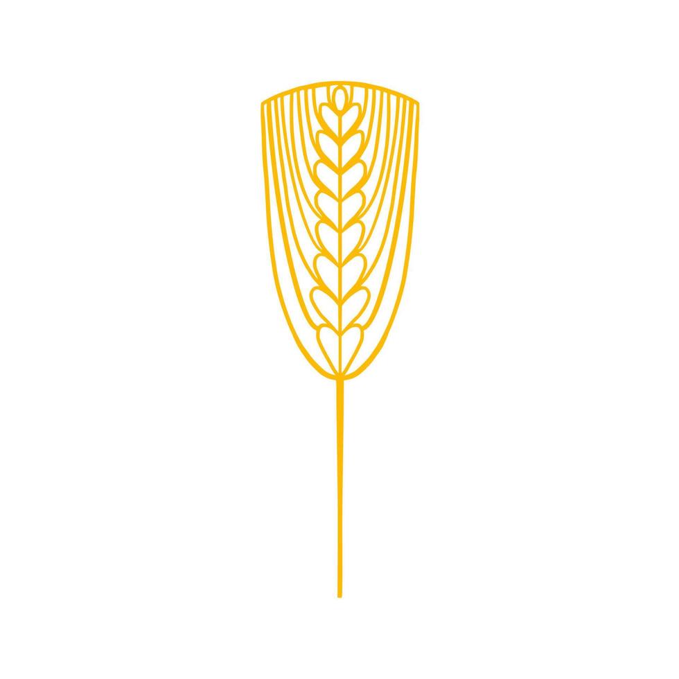 image d'épillets de blé. illustration vectorielle pour la conception d'emballages de boulangerie, pour la production de farine de pain de seigle vecteur