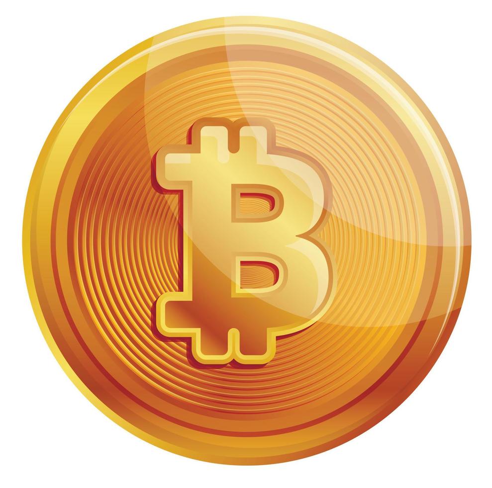 vecteur d'icône d'argent virtuel bitcoins