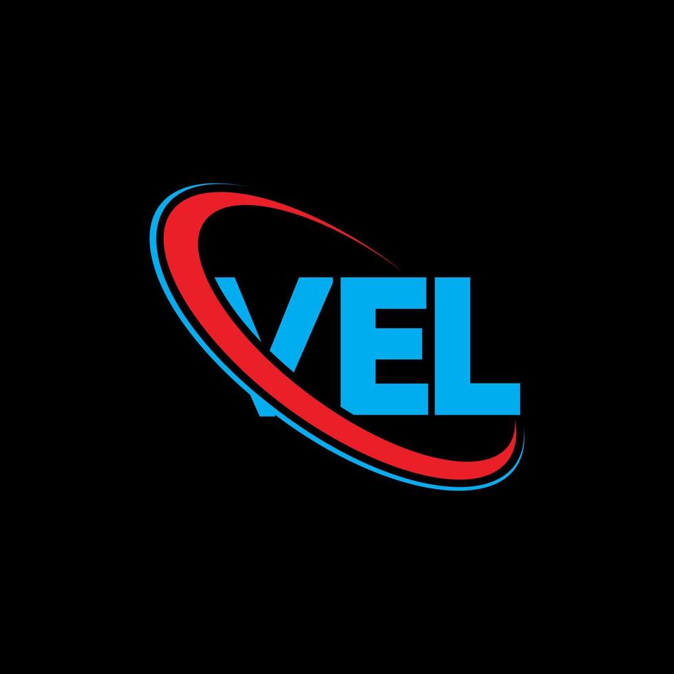 logo vel. vel lettre. création de logo de lettre vel. initiales logo vel liées avec cercle et logo monogramme majuscule. typographie vel pour la technologie, les affaires et la marque immobilière. vecteur