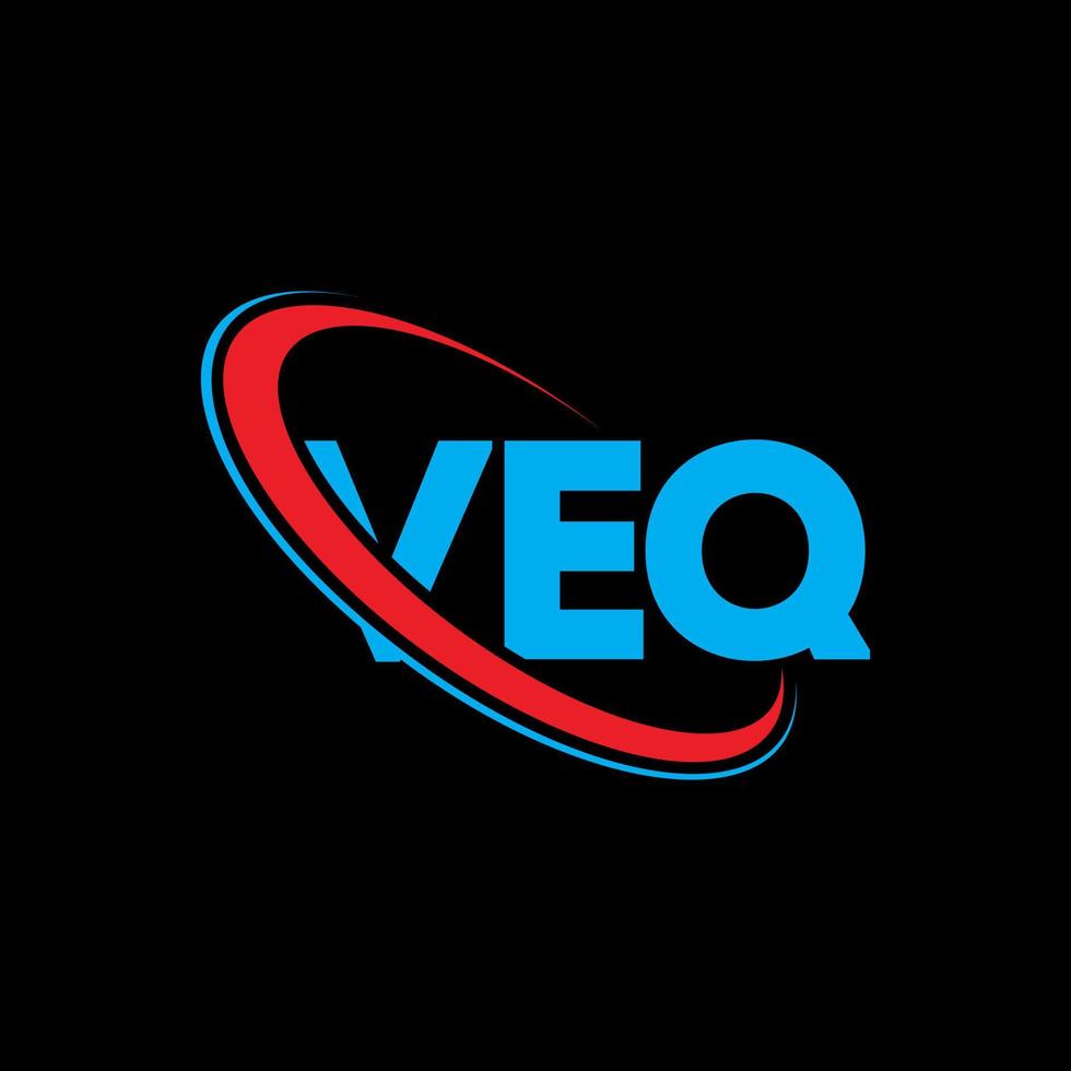 logo véq. lettre veq. création de logo de lettre veq. initiales logo veq liées avec un cercle et un logo monogramme majuscule. typographie veq pour la technologie, les affaires et la marque immobilière. vecteur