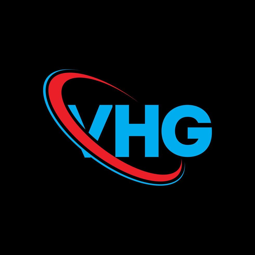 logo vhg. lettre vhg. création de logo de lettre vhg. initiales logo vhg liées avec un cercle et un logo monogramme majuscule. typographie vhg pour la technologie, les affaires et la marque immobilière. vecteur