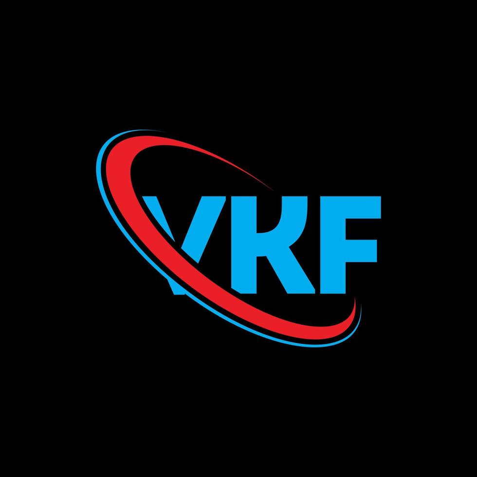 logo vkf. lettre vkf. création de logo de lettre vkf. initiales logo vkf liées avec un cercle et un logo monogramme majuscule. typographie vkf pour la technologie, les affaires et la marque immobilière. vecteur