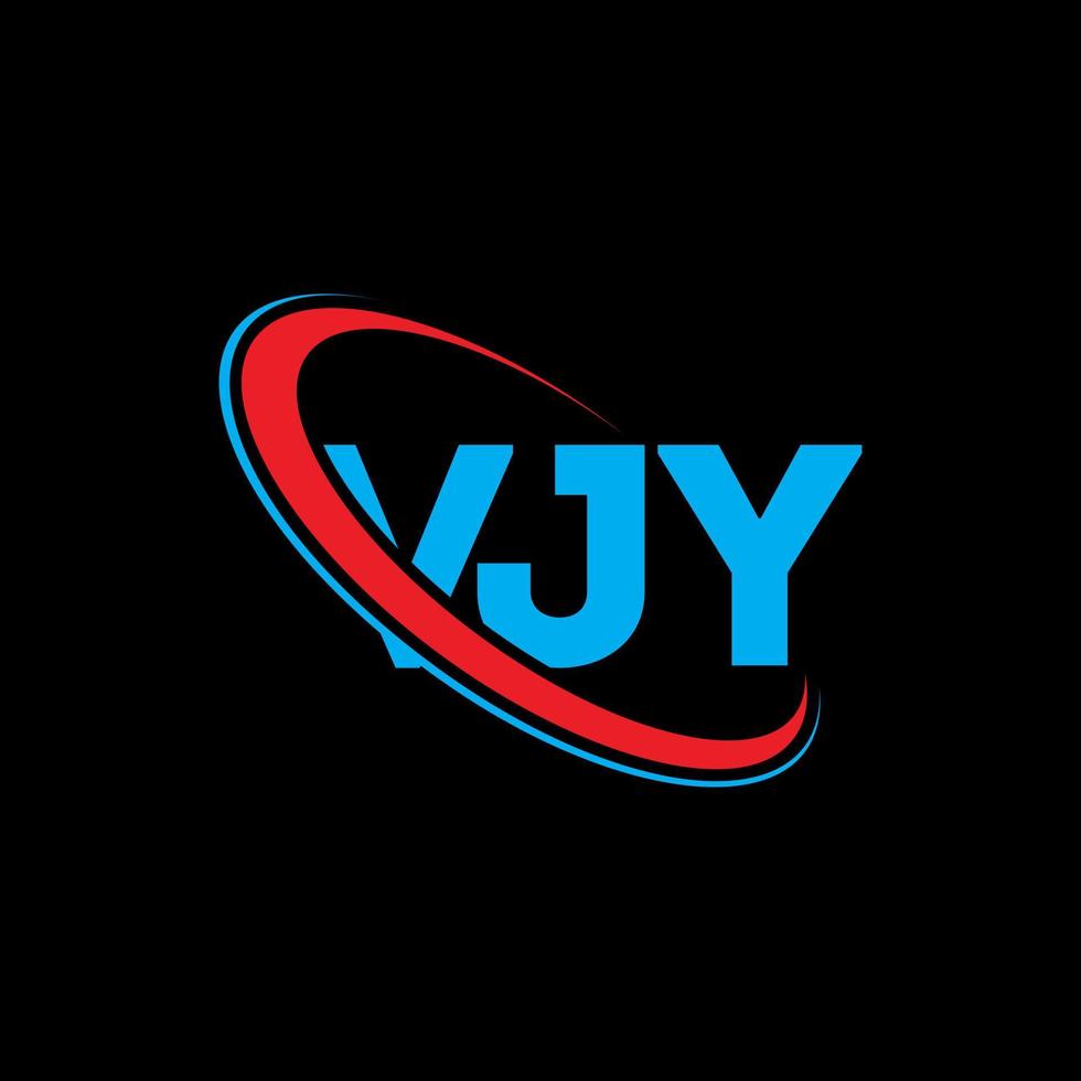 logo vjy. vjy lettre. création de logo de lettre vjy. initiales logo vjy liées avec un cercle et un logo monogramme majuscule. typographie vjy pour la technologie, les affaires et la marque immobilière. vecteur