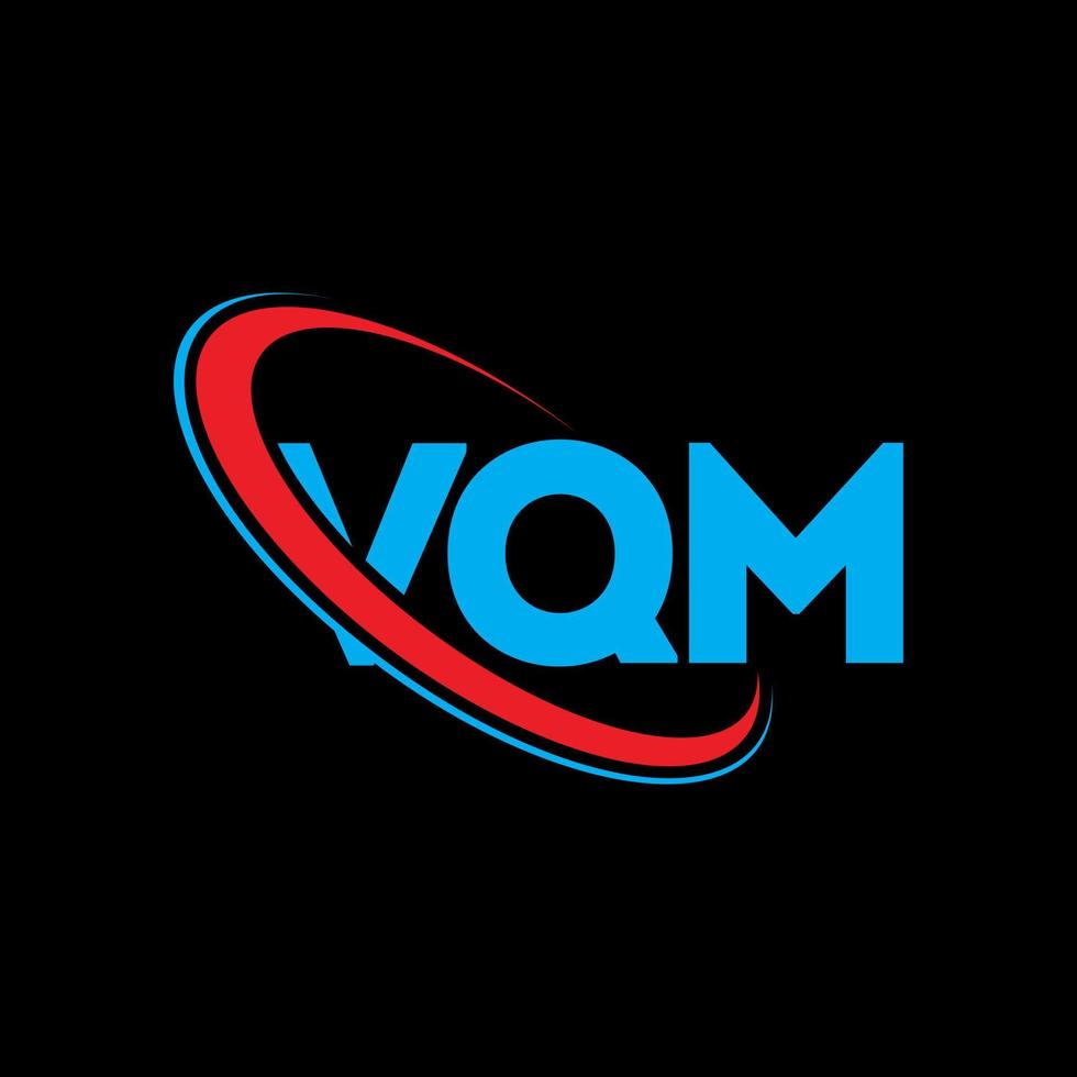 logo VQM. lettre vqm. création de logo de lettre vqm. initiales vqm logo lié avec cercle et logo monogramme majuscule. typographie vqm pour la technologie, les affaires et la marque immobilière. vecteur