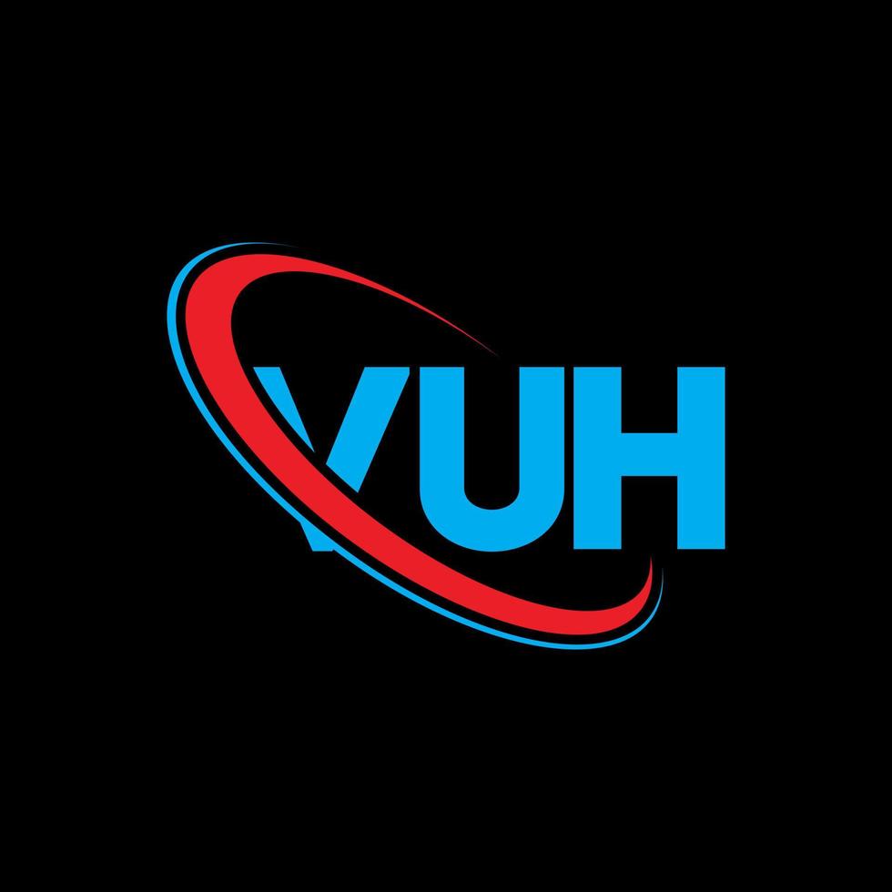 logo vuh. vuh lettre. création de logo de lettre vuh. initiales logo vuh liées avec un cercle et un logo monogramme majuscule. typographie vuh pour la technologie, les affaires et la marque immobilière. vecteur