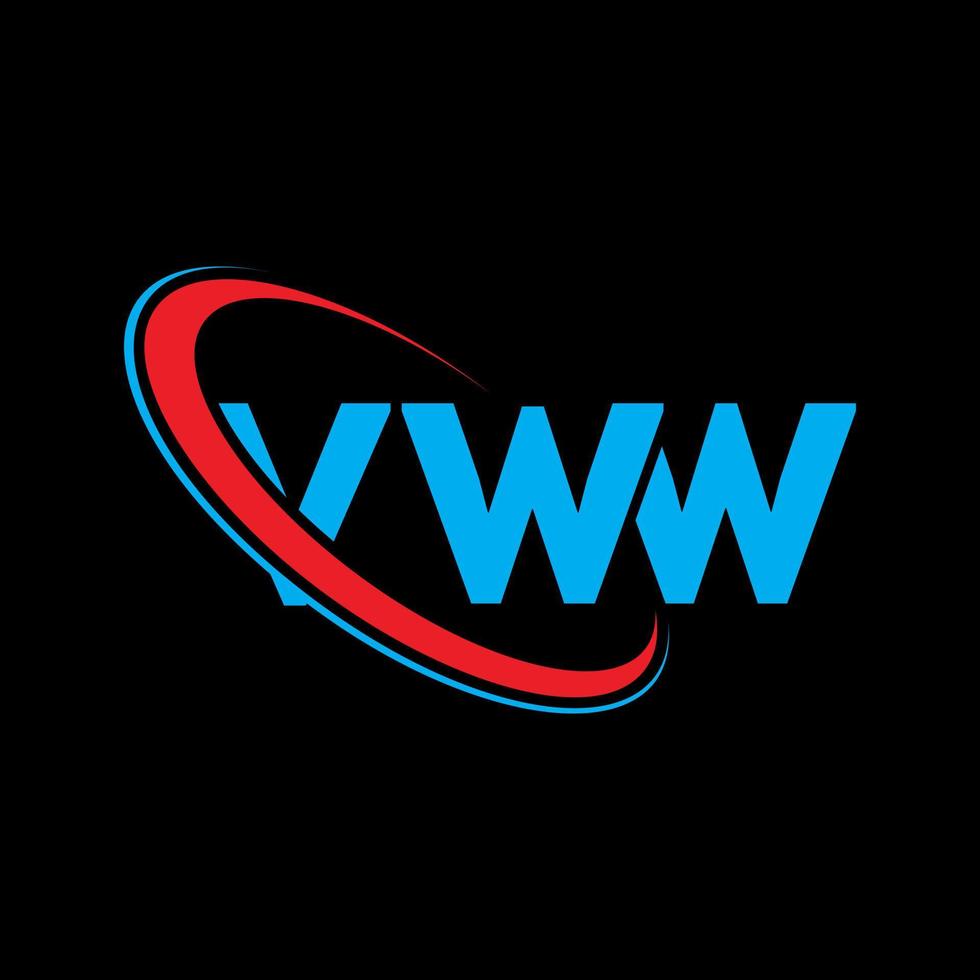 logo vww. lettre vww. création de logo de lettre vww. initiales vww logo liées avec un cercle et un logo monogramme majuscule. typographie vww pour la technologie, les affaires et la marque immobilière. vecteur