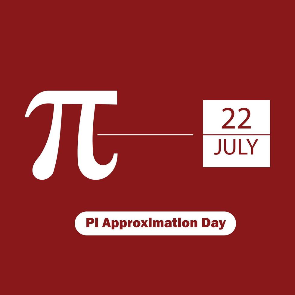 vecteur pour le jour d'approximation de pi. conception simple et élégante