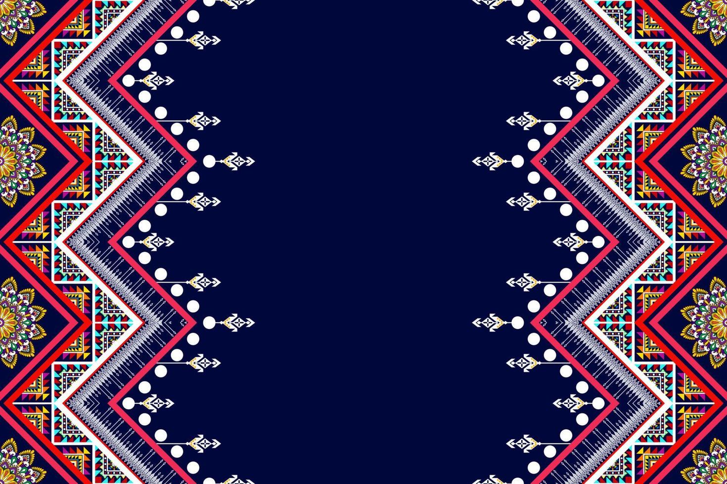 conception de modèle ethnique sans couture ikat. tapis en tissu aztèque ornements de mandala décorations textiles papier peint. motif tribal boho turquie indigène broderie traditionnelle vecteur