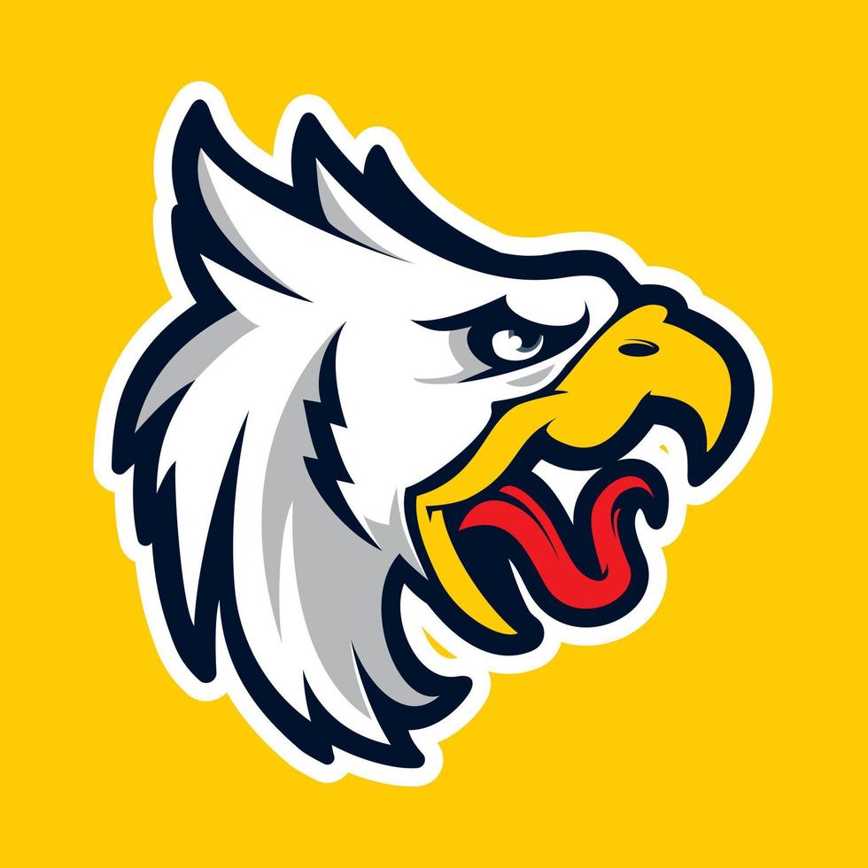 vecteur de conception de logo de mascotte d'aigle avec un style de concept d'illustration moderne pour l'impression de badges, d'emblèmes et de t-shirts.