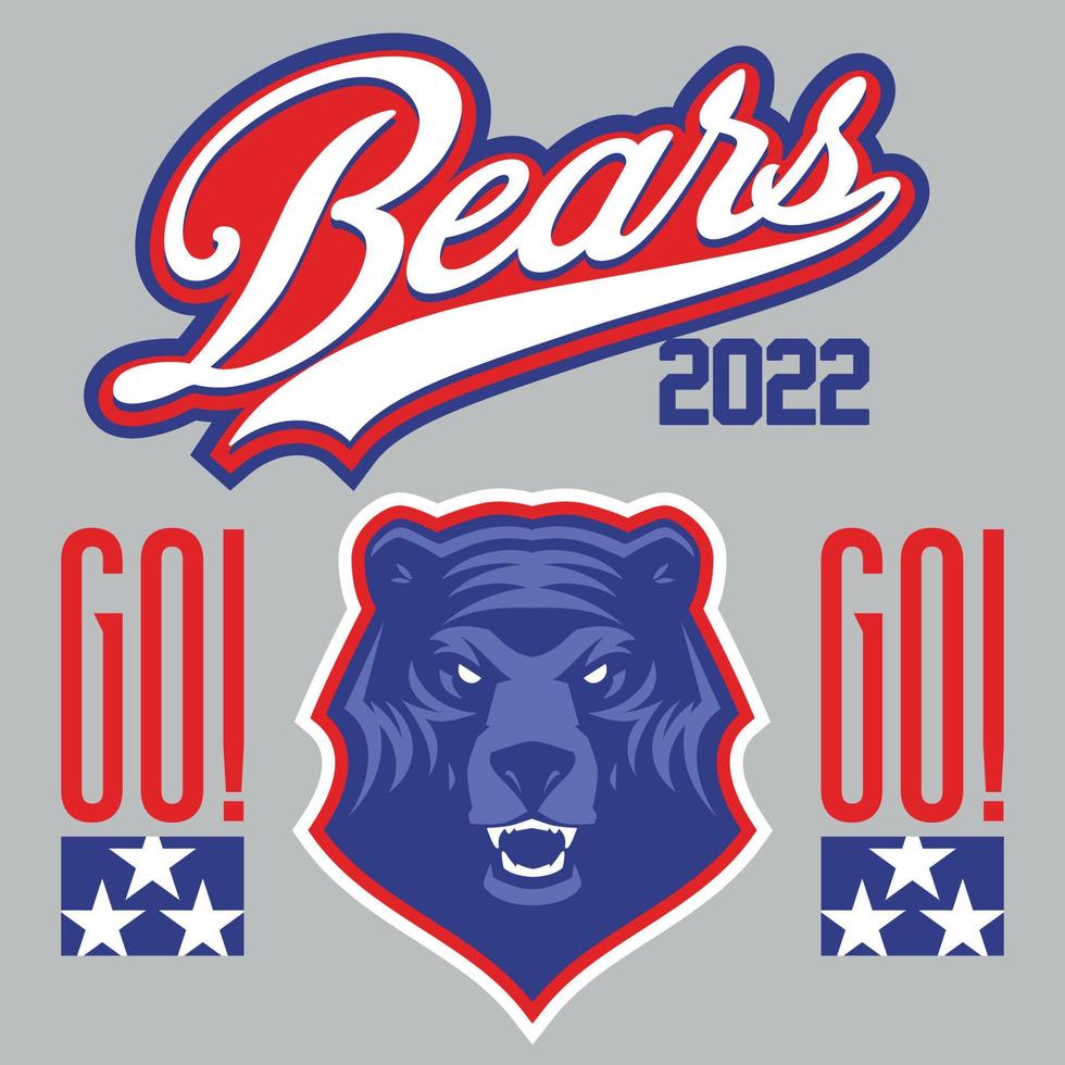 vecteur de conception de logo de mascotte d'ours grizzly avec un style de concept d'illustration moderne pour l'impression de badges, d'emblèmes et de t-shirts.