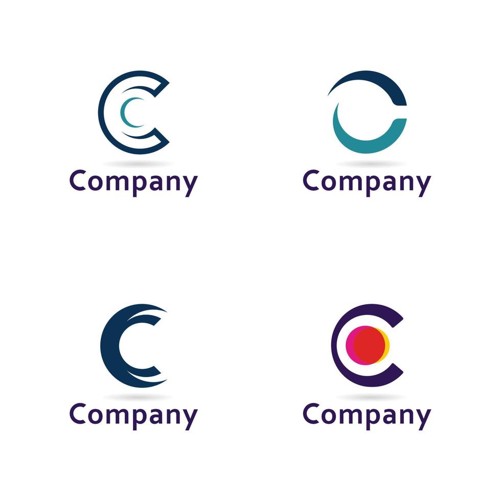 modèle vectoriel de logo c initial, marques de logotype de lettre abstraite c, logo de l'entreprise, illustration vectorielle