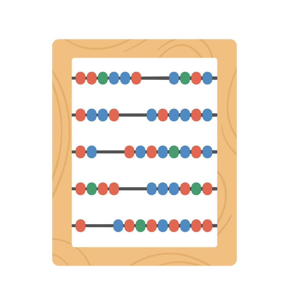 icône de boulier de vecteur. retour à l'école clipart éducatif. illustration de style plat mignon. concept de sujet d'apprentissage, d'éducation ou de mathématiques vecteur