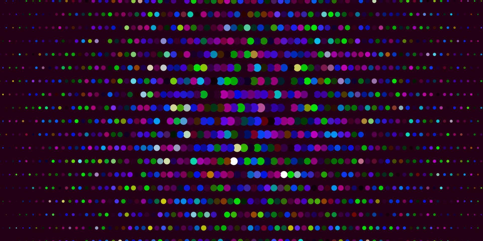 texture de vecteur multicolore sombre avec des cercles.