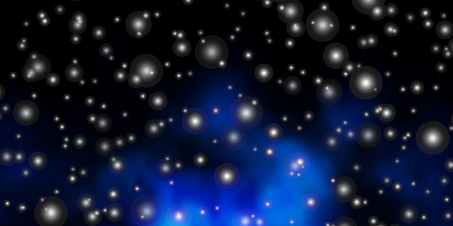 modèle vectoriel bleu foncé avec des étoiles abstraites.