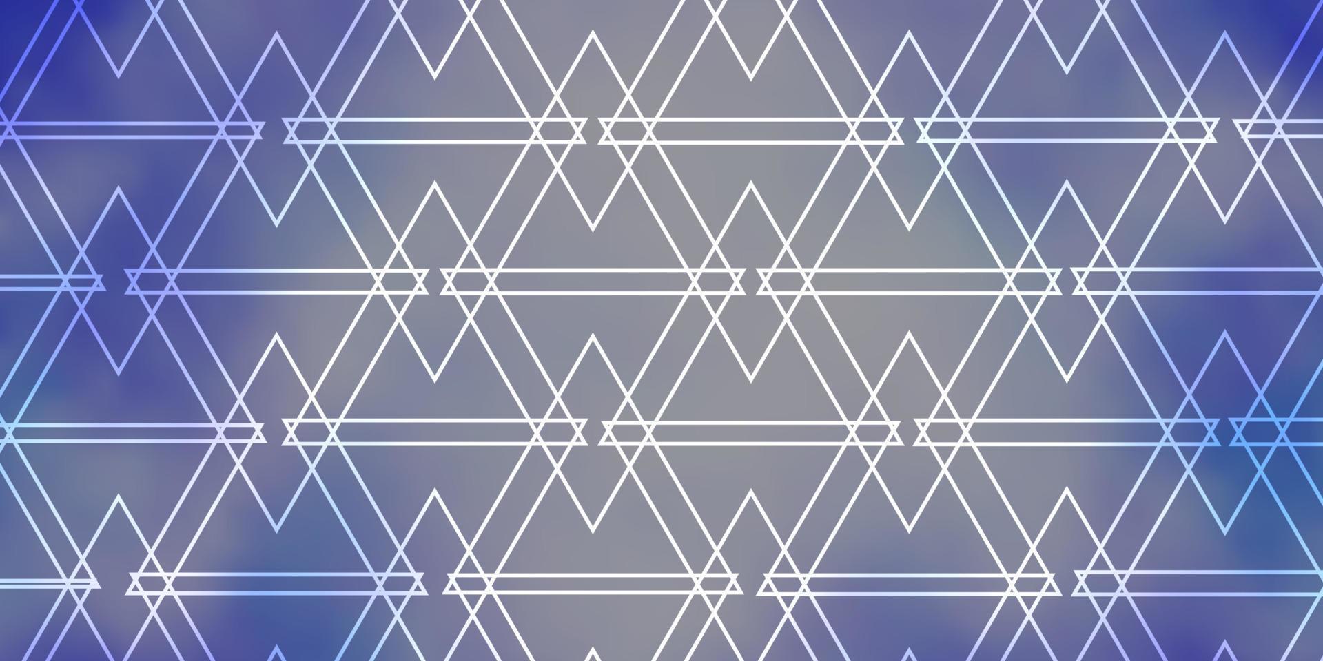 toile de fond de vecteur bleu foncé avec des lignes, des triangles.