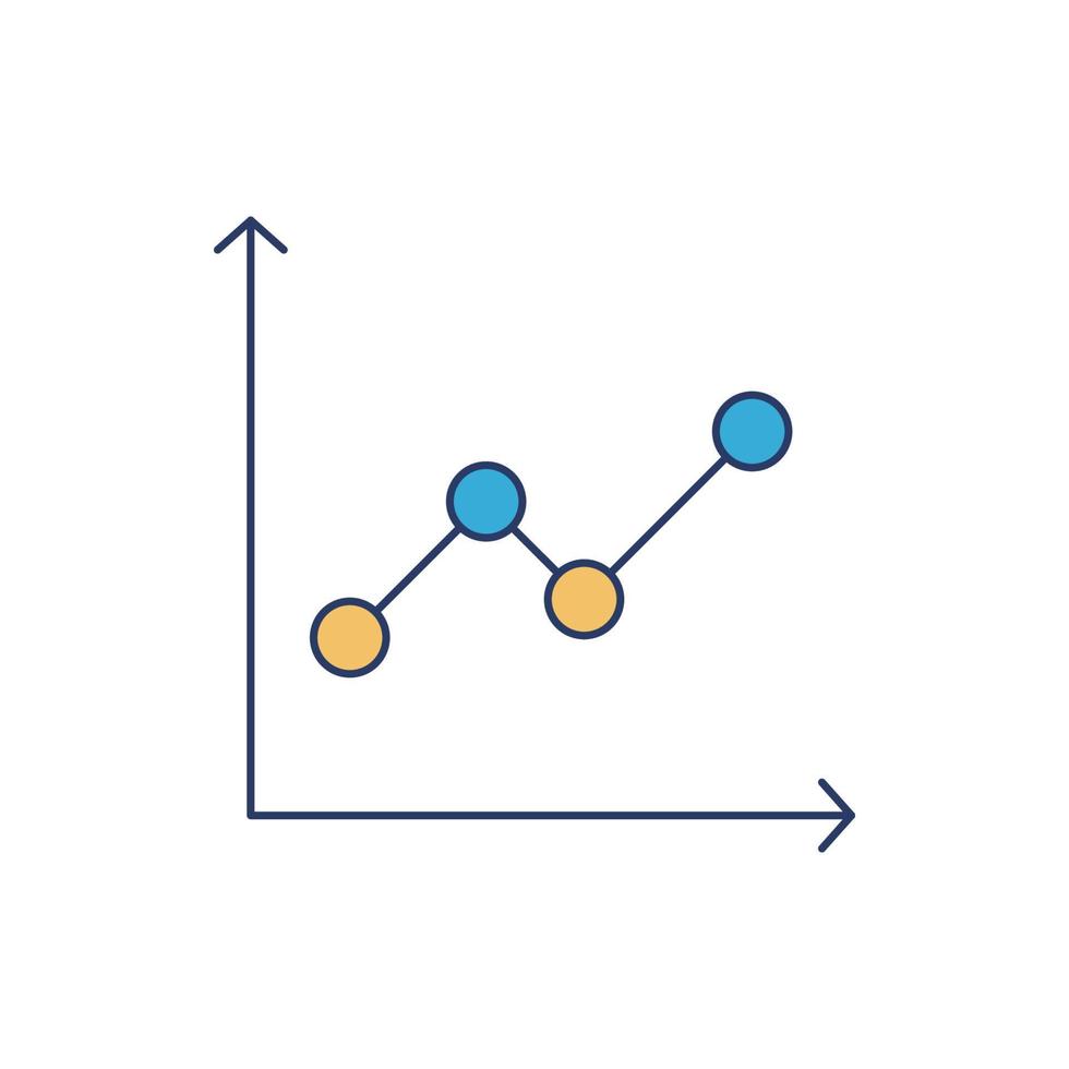 icône de graphique de progression de la croissance marketing vecteur