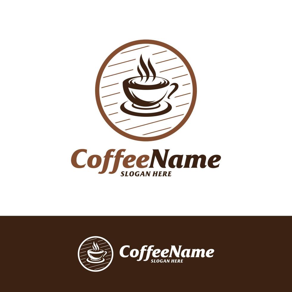 modèle de conception de logo de café. vecteur de concept de logo de café. symbole d'icône créative