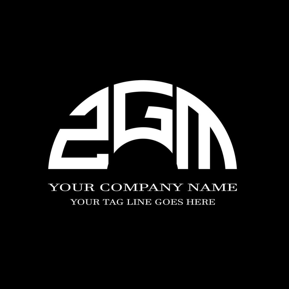 création de logo de lettre zgm avec graphique vectoriel