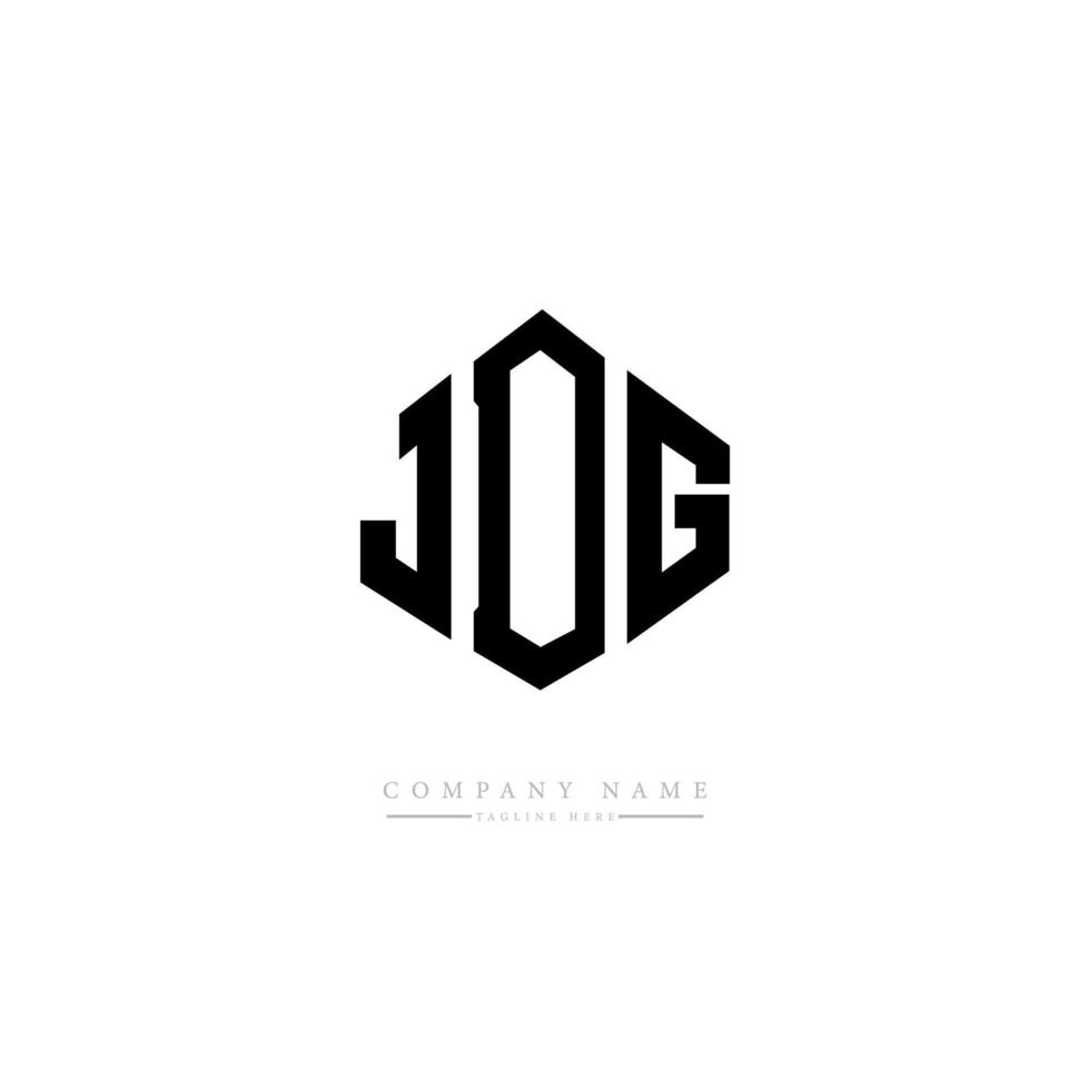 création de logo de lettre jdg avec forme de polygone. création de logo en forme de polygone et de cube jdg. modèle de logo vectoriel jdg hexagone couleurs blanches et noires. monogramme jdg, logo d'entreprise et immobilier.