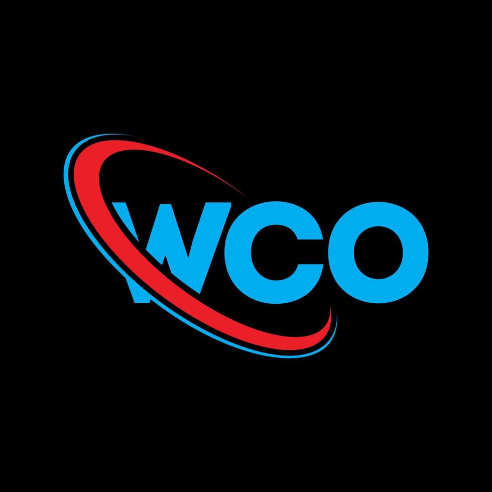 logo wco. lettre de l'omc. création de logo de lettre wco. initiales wco logo liées avec un cercle et un logo monogramme majuscule. typographie wco pour la technologie, les affaires et la marque immobilière. vecteur