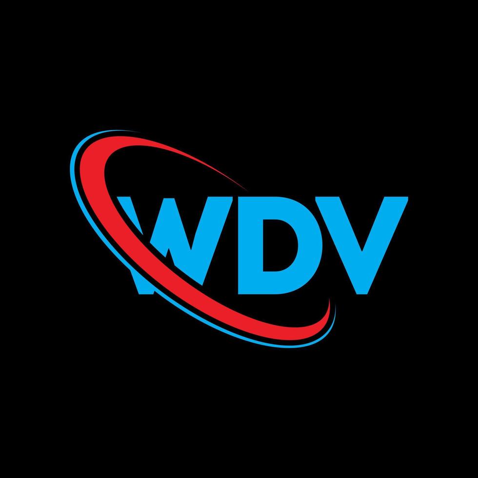 logo vdv. lettre wdv. création de logo de lettre wdv. initiales wdv logo lié avec cercle et logo monogramme majuscule. typographie wdv pour la technologie, les affaires et la marque immobilière. vecteur