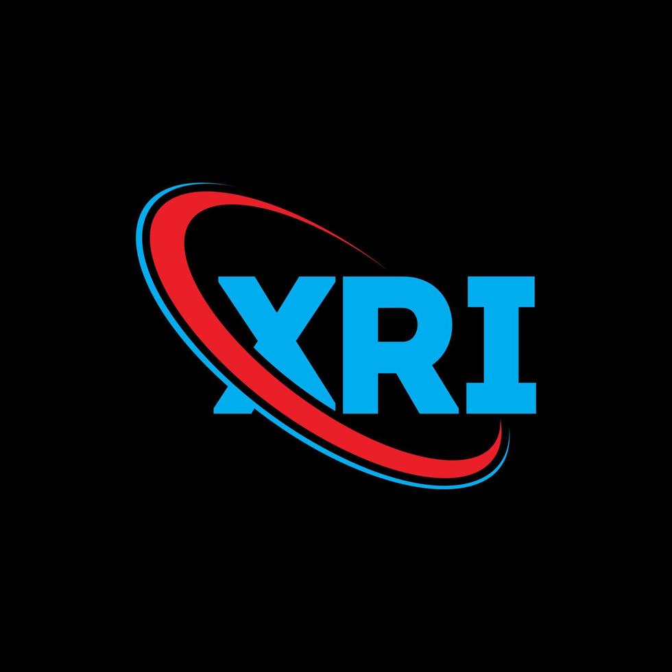 logo xr. xri lettre. création de logo de lettre xri. initiales logo xri liées avec un cercle et un logo monogramme majuscule. typographie xri pour la technologie, les affaires et la marque immobilière. vecteur