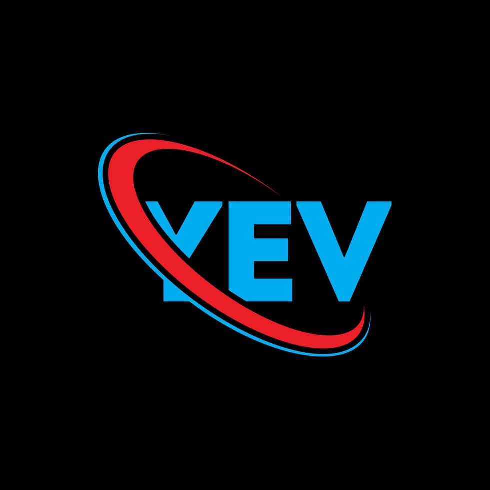 logo yev. lettre de Yev. création de logo de lettre yev. initiales yev logo lié avec cercle et logo monogramme majuscule. typographie yev pour la technologie, les affaires et la marque immobilière. vecteur