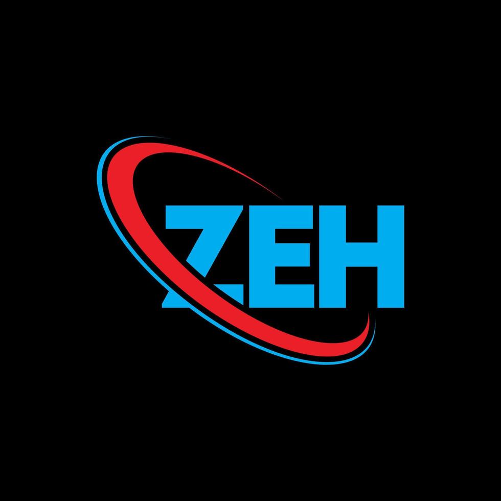 logo zé. lettre zeh. création de logo de lettre zeh. initiales logo zeh liées avec un cercle et un logo monogramme majuscule. typographie zeh pour la technologie, les affaires et la marque immobilière. vecteur