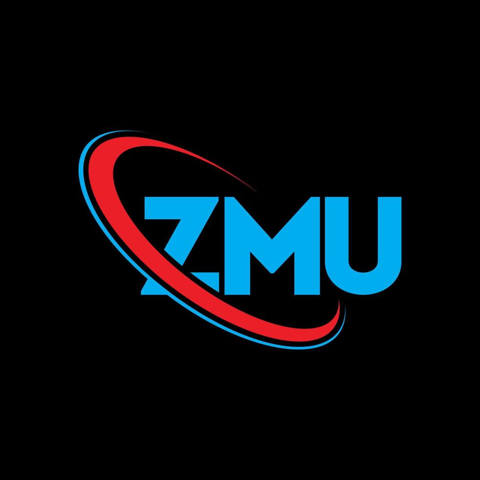 logo zmu. lettre zmu. création de logo de lettre zmu. initiales logo zmu liées avec un cercle et un logo monogramme majuscule. typographie zmu pour la technologie, les affaires et la marque immobilière. vecteur