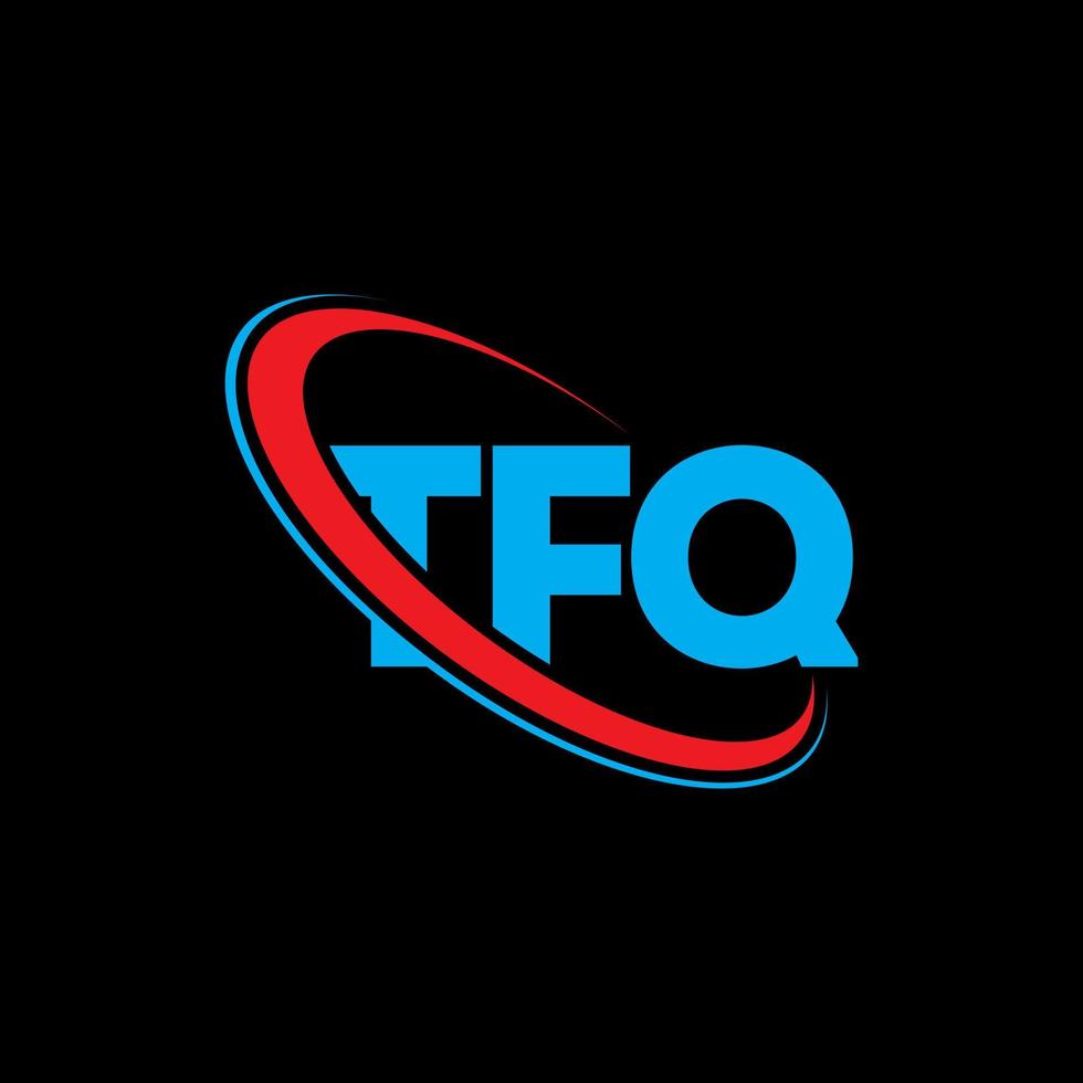 logo TFQ. lettre TFQ. création de logo de lettre tfq. initiales logo tfq liées par un cercle et un logo monogramme majuscule. typographie tfq pour la marque technologique, commerciale et immobilière. vecteur